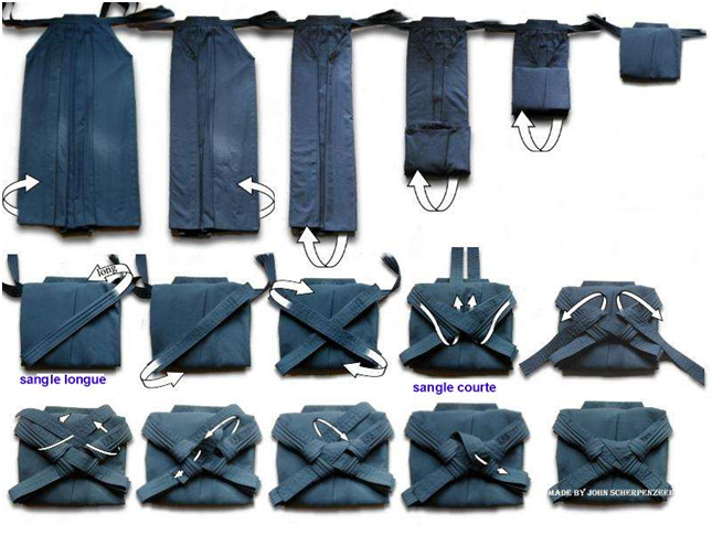 hakama pliage du hakama